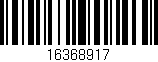 Código de barras (EAN, GTIN, SKU, ISBN): '16368917'