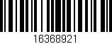 Código de barras (EAN, GTIN, SKU, ISBN): '16368921'