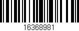 Código de barras (EAN, GTIN, SKU, ISBN): '16368981'