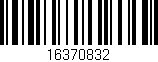 Código de barras (EAN, GTIN, SKU, ISBN): '16370832'