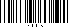 Código de barras (EAN, GTIN, SKU, ISBN): '16383.05'