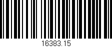 Código de barras (EAN, GTIN, SKU, ISBN): '16383.15'