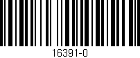 Código de barras (EAN, GTIN, SKU, ISBN): '16391-0'