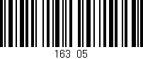 Código de barras (EAN, GTIN, SKU, ISBN): '163/05'