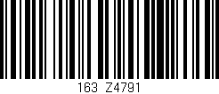 Código de barras (EAN, GTIN, SKU, ISBN): '163/Z4791'