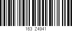 Código de barras (EAN, GTIN, SKU, ISBN): '163/Z4941'