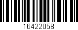 Código de barras (EAN, GTIN, SKU, ISBN): '16422058'