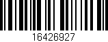 Código de barras (EAN, GTIN, SKU, ISBN): '16426927'