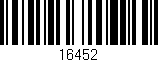 Código de barras (EAN, GTIN, SKU, ISBN): '16452'
