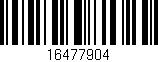 Código de barras (EAN, GTIN, SKU, ISBN): '16477904'