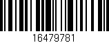 Código de barras (EAN, GTIN, SKU, ISBN): '16479781'
