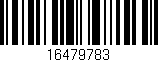 Código de barras (EAN, GTIN, SKU, ISBN): '16479783'
