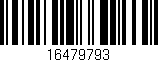 Código de barras (EAN, GTIN, SKU, ISBN): '16479793'
