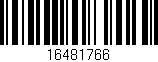 Código de barras (EAN, GTIN, SKU, ISBN): '16481766'