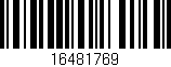 Código de barras (EAN, GTIN, SKU, ISBN): '16481769'
