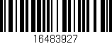 Código de barras (EAN, GTIN, SKU, ISBN): '16483927'