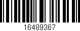 Código de barras (EAN, GTIN, SKU, ISBN): '16489367'