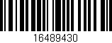 Código de barras (EAN, GTIN, SKU, ISBN): '16489430'