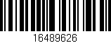 Código de barras (EAN, GTIN, SKU, ISBN): '16489626'