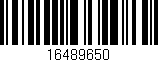 Código de barras (EAN, GTIN, SKU, ISBN): '16489650'