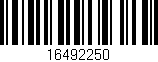 Código de barras (EAN, GTIN, SKU, ISBN): '16492250'