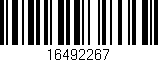 Código de barras (EAN, GTIN, SKU, ISBN): '16492267'