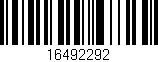 Código de barras (EAN, GTIN, SKU, ISBN): '16492292'