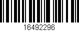 Código de barras (EAN, GTIN, SKU, ISBN): '16492296'