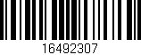 Código de barras (EAN, GTIN, SKU, ISBN): '16492307'