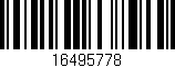Código de barras (EAN, GTIN, SKU, ISBN): '16495778'