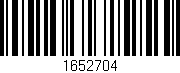 Código de barras (EAN, GTIN, SKU, ISBN): '1652704'