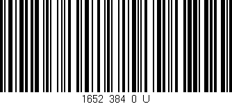 Código de barras (EAN, GTIN, SKU, ISBN): '1652_384_0_U'