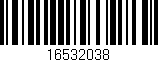 Código de barras (EAN, GTIN, SKU, ISBN): '16532038'