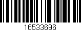 Código de barras (EAN, GTIN, SKU, ISBN): '16533696'