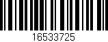 Código de barras (EAN, GTIN, SKU, ISBN): '16533725'