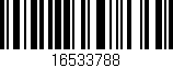 Código de barras (EAN, GTIN, SKU, ISBN): '16533788'
