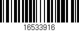 Código de barras (EAN, GTIN, SKU, ISBN): '16533916'