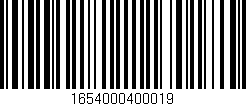 Código de barras (EAN, GTIN, SKU, ISBN): '1654000400019'