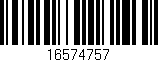 Código de barras (EAN, GTIN, SKU, ISBN): '16574757'