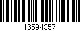 Código de barras (EAN, GTIN, SKU, ISBN): '16594357'