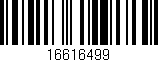 Código de barras (EAN, GTIN, SKU, ISBN): '16616499'