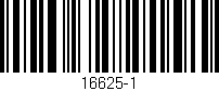 Código de barras (EAN, GTIN, SKU, ISBN): '16625-1'