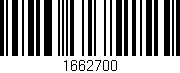 Código de barras (EAN, GTIN, SKU, ISBN): '1662700'