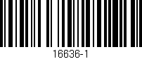 Código de barras (EAN, GTIN, SKU, ISBN): '16636-1'