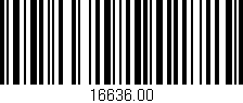 Código de barras (EAN, GTIN, SKU, ISBN): '16636.00'