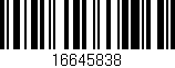 Código de barras (EAN, GTIN, SKU, ISBN): '16645838'