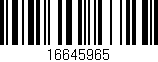 Código de barras (EAN, GTIN, SKU, ISBN): '16645965'