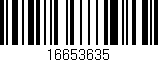 Código de barras (EAN, GTIN, SKU, ISBN): '16653635'