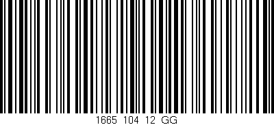 Código de barras (EAN, GTIN, SKU, ISBN): '1665_104_12_GG'