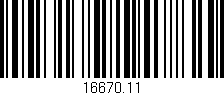 Código de barras (EAN, GTIN, SKU, ISBN): '16670.11'